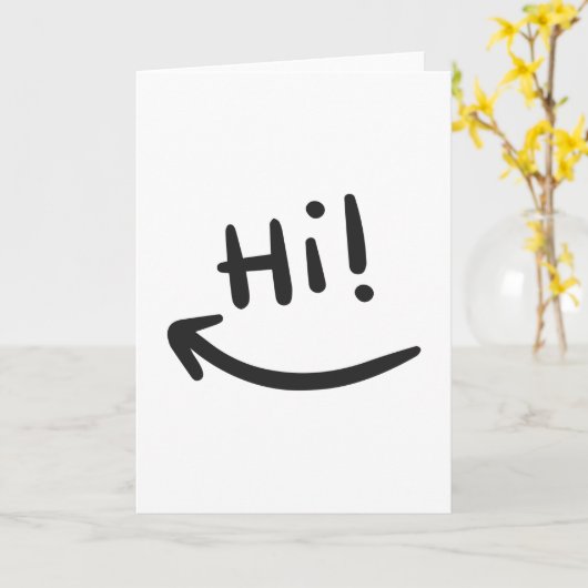 こんにちは カード (黄色い花)