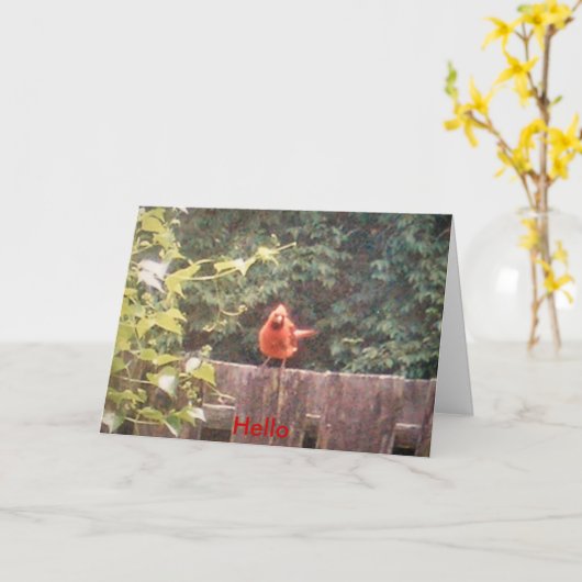 こんにちは カード (黄色い花)