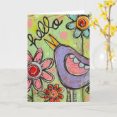 こんにちは カード (黄色い花)