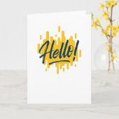 こんにちは カード (黄色い花)