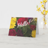 こんにちは カード (黄色い花)