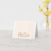 こんにちは カード (黄色い花)