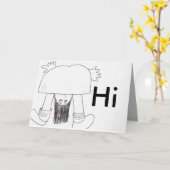 こんにちは カード (黄色い花)