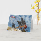 こんにちは カード (黄色い花)