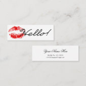 こんにちは! キスの名刺と密封される スキニー名刺 (正面/裏面)