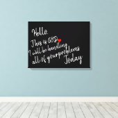 こんにちは キャンバスプリント (インサイチュ (ウッドフロア))