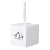 こんにちは キューブオーナメント (裏面アングル)