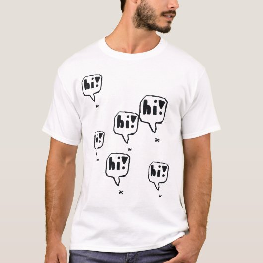 「こんにちは！」クモの家族 Tシャツ (正面)