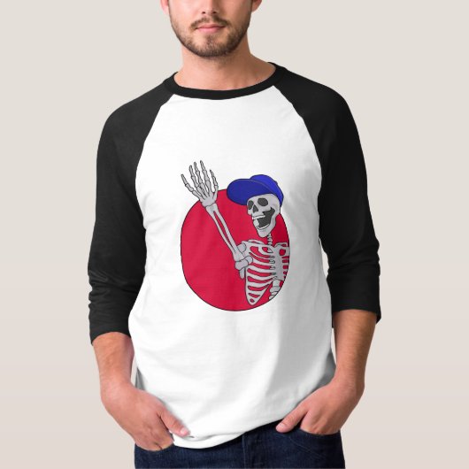 こんにちは、クールで面白いスケルトン仲間たちよ! Tシャツ (正面)