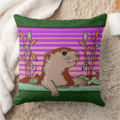 こんにちは、グラウンドホッグの影 –  クッション (ブランケット)