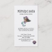 *~* こんにちは グリッター キラキラのマーメイド カメ 名刺 (裏面)