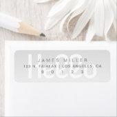 「こんにちは」グレーモダンホワイトフェージンググラデーション ラベル (インサイチュ)