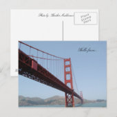 こんにちは…ゴールデンゲートブリッジサンフランシスコ ポストカード (正面/裏面)