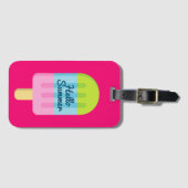 こんにちは、サマーポプシクルアイスクリーム旅行ラゲッジタグ ラゲッジタグ (正面横)