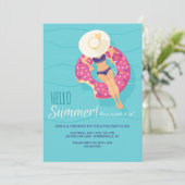 こんにちは サマー プールパーティーの招待状 招待状 (スタンド正面)