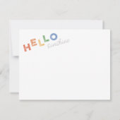 こんにちは サンシャイン イラスト 明るい ノートカード (裏面)