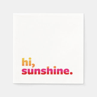 こんにちは、サンシャイン。夏のパーティーカクテル スタンダードカクテルナプキン