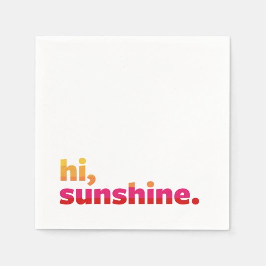 こんにちは、サンシャイン。夏のパーティーカクテル スタンダードカクテルナプキン (正面)