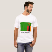 こんにちは � ザンビア Tシャツ (正面フル)