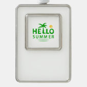 こんにちは シルバープレートフレームオーナメント (正面)