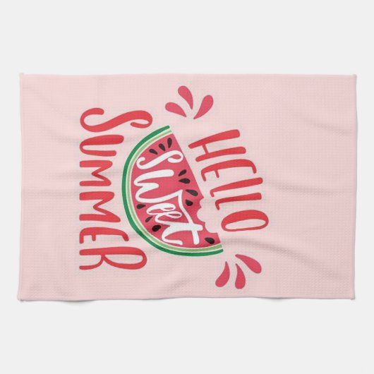 こんにちは スイート サマー キッチンタオル (横)