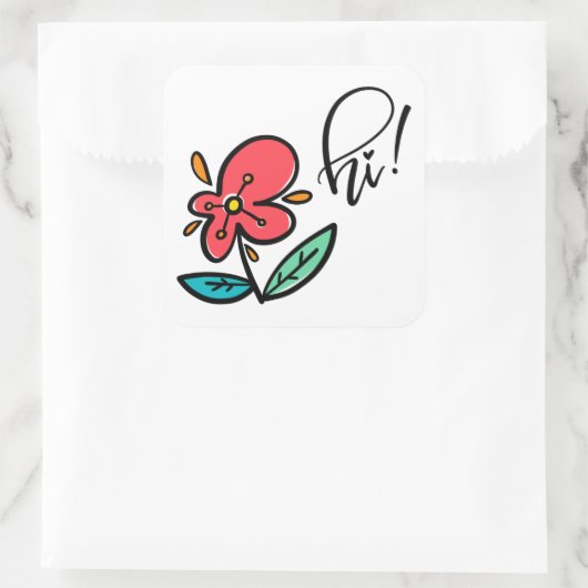 こんにちは スクエアシール (バッグ)