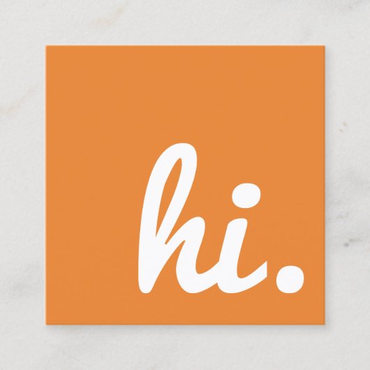 こんにちは スクエア名刺 (正面)