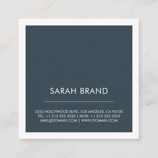 こんにちは スクエア名刺 (裏面)