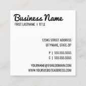 こんにちは スクエア名刺 (裏面)