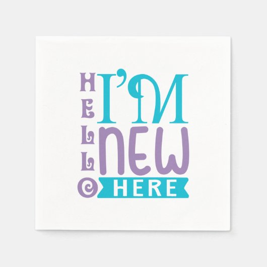 こんにちは スタンダードカクテルナプキン (正面)