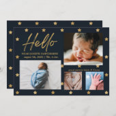 "こんにちは"スター海軍シック4写真ベビー発表 シーズンカード (正面/裏面)