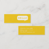 "こんにちは"スピーチの泡 コーリングカード (正面/裏面)