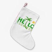 こんにちは スモールクリスマスストッキング (正面 (吊り時))