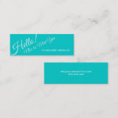 こんにちは! ターコイズのプロフィールの名刺 スキニー名刺 (正面/裏面)