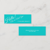 こんにちは! ターコイズのプロフィールの名刺 スキニー名刺 (正面/裏面)