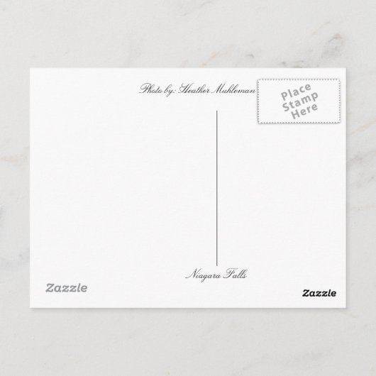 こんにちは…ナイアガラ秋ズニーカナダ ポストカード (裏面)