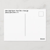 こんにちは ニューハンプシャーから 紫のフィンチとライラックを添えて ポストカード (裏面)