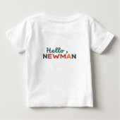 「こんにちは、ニューマン。」 ベビーTシャツ (裏面)