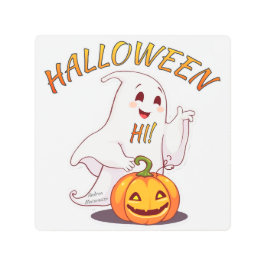 こんにちは!ハロウィン メタルプリント