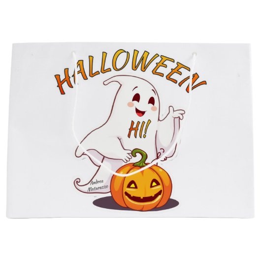 こんにちは!ハロウィン ラージペーパーバッグ (正面)