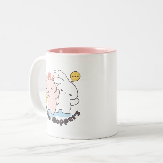 こんにちは、バニーの時間だ:ロピトッキの瞬間 ツートーンマグカップ (正面左)