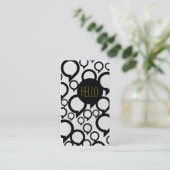 こんにちは/バブルチャット 名刺 (スタンド正面)