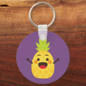 こんにちは！パイナップルイラストレーション キーホルダー (正面)