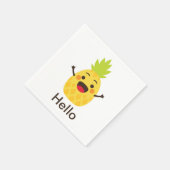 こんにちは！パイナップルイラストレーション スタンダードカクテルナプキン (角)