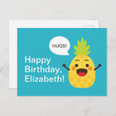 こんにちは！パイナップルイラストレーション ポストカード (正面/裏面)