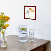 こんにちは ビューティフル ゴールド リップス 箔ポスター (レイダウン (キッチン))