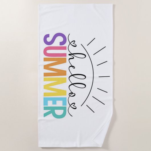 こんにちは ビーチタオル (正面)