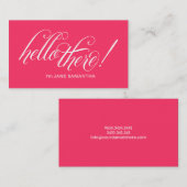 こんにちは！ピンクの名刺 名刺 (正面/裏面)