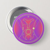 こんにちは!ピンク&ラベンダーハート 缶バッジ (正面&裏面)