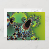 こんにちは – フラクタル ポストカード (正面/裏面)